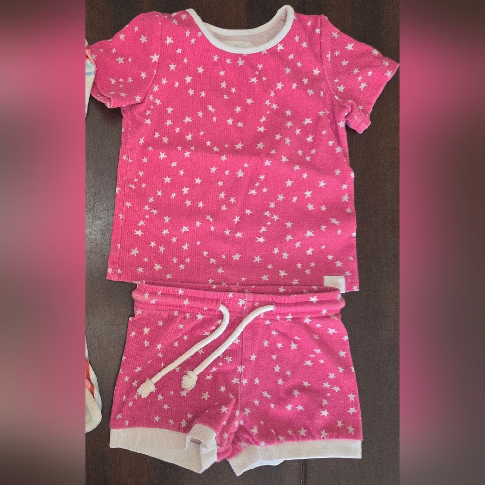 SweetHoney Pink Star Pattern Pajama Set